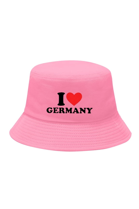 Summer Beach Fishmen Hat for Lady German Flag Retro Casual Versatile Outdoor Foldable Bowl Bucket Cap