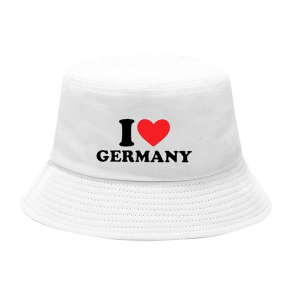 Bovemsi Summer Beach Fishmen Hat for Lady German Flag Retro Casual Versatile Outdoor Foldable Bowl Bucket Cap