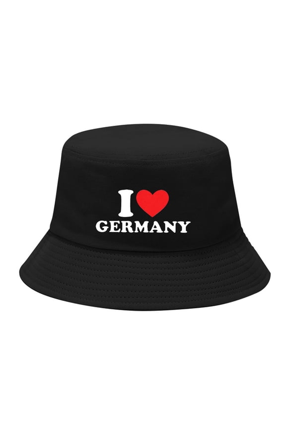 Summer Beach Fishmen Hat for Lady German Flag Retro Casual Versatile Outdoor Foldable Bowl Bucket Cap