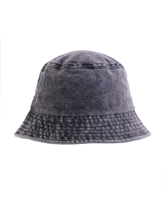 Summer Beach Fishmen Hat for Lady Unisex Double Side Wear Reversible Bucket Trendy Cotton Twill Canvas Sun Fishing Fashion Cap Bucket Cap