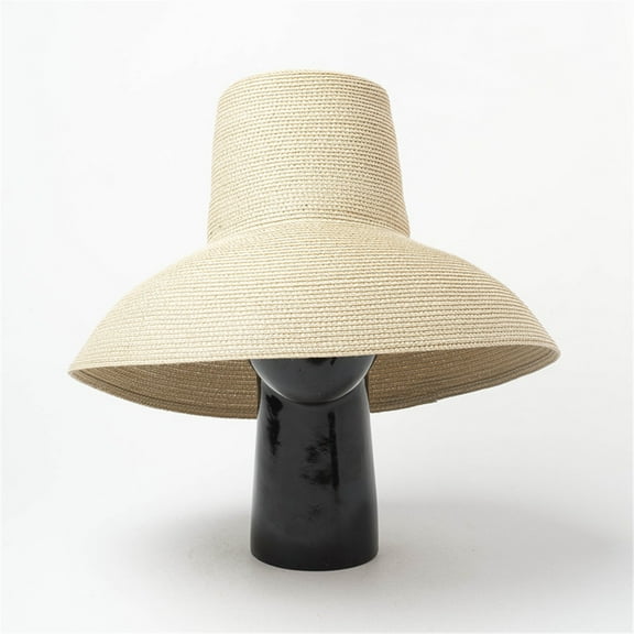 Bovemsi Sun Hats for Women Wide Brim Hat with Wind Lanyard Beach Summer Straw Sun Cap UV Protection