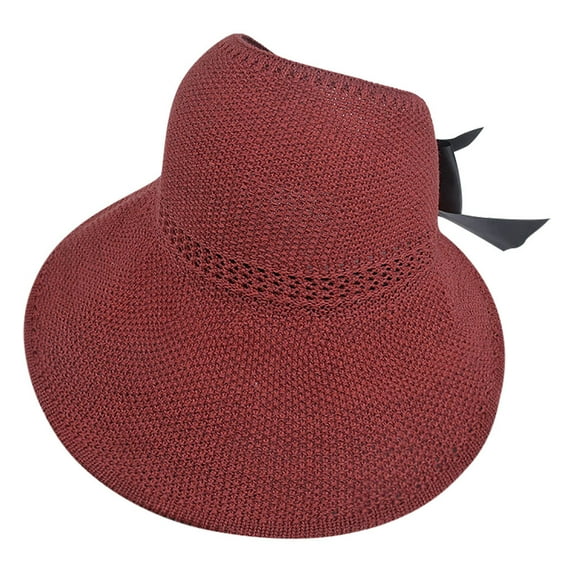 Bovemsi Sun Hats for Women Wide Brim Ladies Summer Hat Floppy Beach Sunscreen Cycling Adjustable Cap Straw Sun Cap UV Protection
