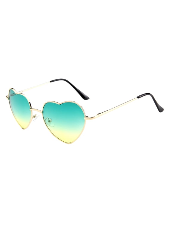Sunglasses Polarized Mens Womens Metal Frame Ladies Heart Shape Love Eyewear Fishing Glasses