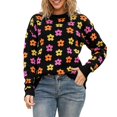 thumbnail image 1 of Bovemsi Sweaters for Women Cozy Autumn New Round Neck Knitted Long Sleeve Sweater Women's Print Warm Comfortable Fit Street Style Fall Sweaters, 1 of 9