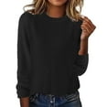 thumbnail image 1 of Bovemsi Sweaters for Women Cozy European And American Solid Color Loose Ladies Autumn One Word Shoulder Exposed Fall Sweaters, 1 of 3