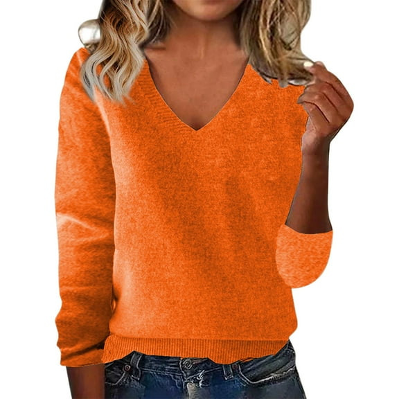Bovemsi Sweaters for Women Cozy European And American Solid Color Loose Ladies Autumn One Word Shoulder Exposed Fall Sweaters