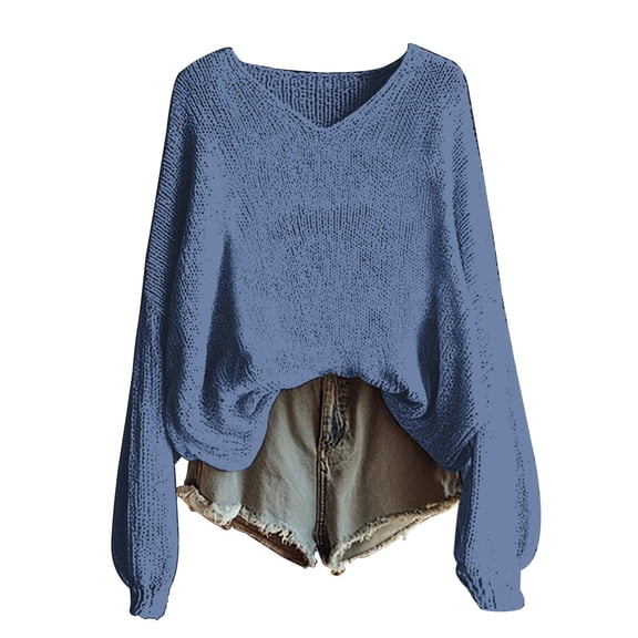 Bovemsi Sweaters for Women Cozy Knitted Pullover Sweater Fashion Long Sleeve Crewneck Blouse Winter Warm Layer Top Daily Going Out Fall Sweaters
