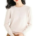 thumbnail image 1 of Bovemsi Sweaters for Women Cozy Light Long Sleeve Crew Neck Lightweight Soft Knitted Pullover Blouse Fall Sweaters, 1 of 5