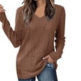 thumbnail image 1 of Bovemsi Sweaters for Women Cozy V Neck Long Sleeve Shirts Casual Fall Tops Lightweight Tunic Fashion Clothes 2024 Fall Sweaters, 1 of 5