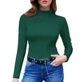 thumbnail image 1 of Bovemsi Sweaters for Women Cozy Women's High Necked Slim Long Sleeved Tight Fitting T Shirt Fall Sweaters, 1 of 4
