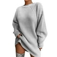 thumbnail image 1 of Bovemsi Sweaters for Women Cozy Women's New Fall/Winter Sweater Mid Length Dress With Shoulder Sleeves And Half Turtleneck Fall Sweaters, 1 of 3