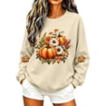thumbnail image 1 of Bovemsi Sweatshirt for Women Fall Cute Pumpkin Graphic Crewneck Long Sleeve L, 1 of 4