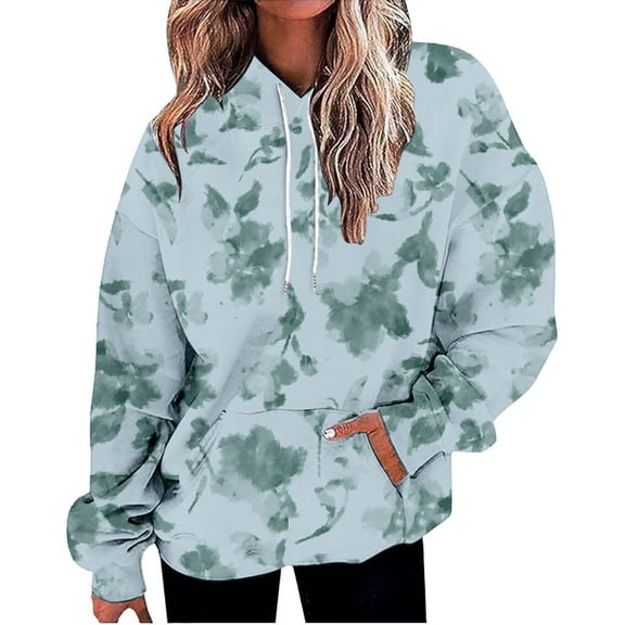 Bovemsi Sweatshirt for Women Fashion Spring Autumn Casual Long Sleeve Hoodies Sweatshirts Top Camo Hoodie