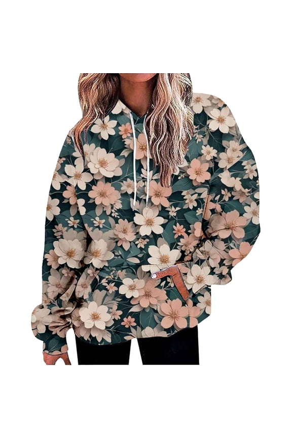 Sweatshirt for Women Fashion Spring Autumn Casual Long Sleeve Hoodies Sweatshirts Top Camo Hoodie