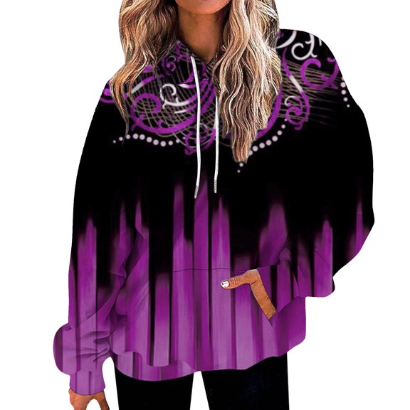 Bovemsi Sweatshirt for Women Fashion Spring Autumn Casual Long Sleeve Sweatshirts Camo Hoodie