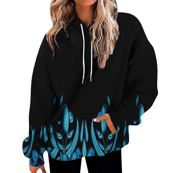 Bovemsi Sweatshirt for Women Fashion Spring Autumn Casual Long Sleeve Sweatshirts Camo Hoodie