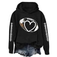 thumbnail image 1 of Bovemsi Sweatshirt for Women Heart Football Graphic Hoodies Fall Long Sleeve Pullover Tops Mom Camo Hoodie, 1 of 3