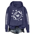 thumbnail image 1 of Bovemsi Sweatshirt for Women Heart Football Graphic Hoodies Fall Long Sleeve Pullover Tops Mom Camo Hoodie, 1 of 3