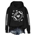 thumbnail image 1 of Bovemsi Sweatshirt for Women Heart Football Graphic Hoodies Fall Long Sleeve Pullover Tops Mom Camo Hoodie, 1 of 3