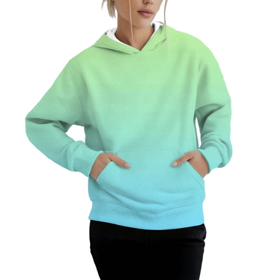 Bovemsi Sweatshirt for Women Ladies' Gradient Printed Casual And Comfortable Long Sleeved Comfort Hoodie