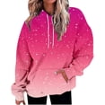 thumbnail image 1 of Bovemsi Sweatshirt for Women Large Hoodie With Gradient Print Plus Size Long Sleeved Sweater Pullover Autumn Pocket Clothes Comfort Hoodie, 1 of 9