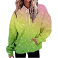 thumbnail image 1 of Bovemsi Sweatshirt for Women Large Hoodie With Gradient Print Plus Size Long Sleeved Sweater Pullover Autumn Pocket Clothes Comfort Hoodie, 1 of 9