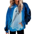 thumbnail image 1 of Bovemsi Sweatshirt for Women Long Sleeve Halloween Print Casual Hoodies Camo Hoodie, 1 of 7