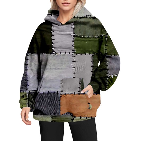 Bovemsi Sweatshirt for Women Round Neck Tops Long Sleeves Casual Pullover Cute Lightweight Loose Comfort Hoodie