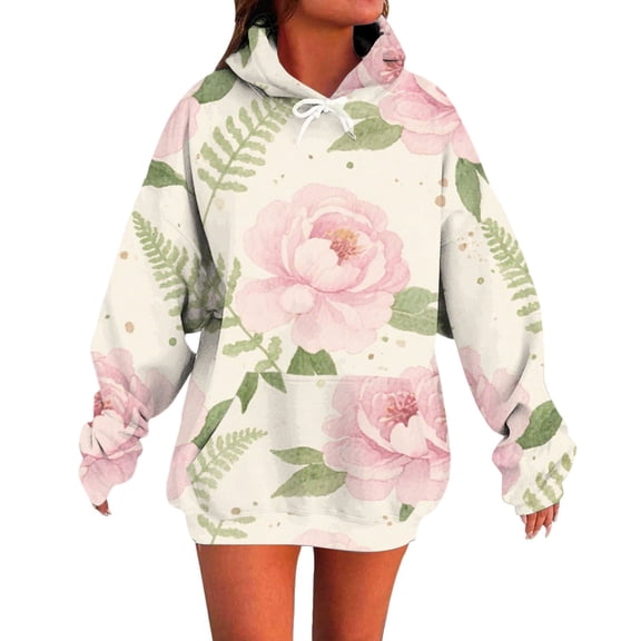 Bovemsi Sweatshirt for Women Women's Casual Cherry Loose Fit Stylish Hoodie With Pocket Comfort Hoodie