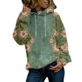 thumbnail image 1 of Bovemsi Sweatshirt for Women Women's Love Printing Solid Color Blouse Casual Comfort Hoodie, 1 of 9
