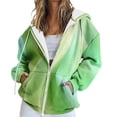 thumbnail image 1 of Bovemsi Sweatshirt for Women Zip Activewear Jacket Coat Printed Fall Outwear With Pockets Zip Up Hoodie, 1 of 7