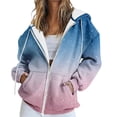 thumbnail image 1 of Bovemsi Sweatshirt for Women Zip Activewear Jacket Coat Printed Fall Outwear With Pockets Zip Up Hoodie, 1 of 7