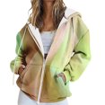 thumbnail image 1 of Bovemsi Sweatshirt for Women Zip Activewear Jacket Coat Printed Fall Outwear With Pockets Zip Up Hoodie, 1 of 7