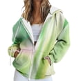 thumbnail image 1 of Bovemsi Sweatshirt for Women Zip Activewear Jacket Coat Printed Fall Outwear With Pockets Zip Up Hoodie, 1 of 7