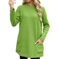 thumbnail image 1 of Bovemsi Sweatshirts for Women Crewneck Loose Fitting Tops Long Sleeve With Pocket Shirts Pullover Long Sleeve Clothes Pullover, 1 of 5