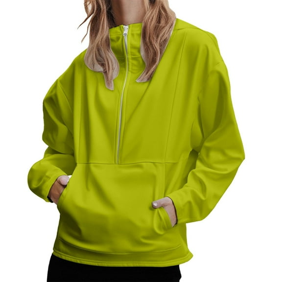 Bovemsi Sweatshirts for Women Trendy Long Sleeve Fleece Half Zip Up Casual Pullover Oversized Sweatshirt Hooded Tops Long Sleeve Clothes Pullover