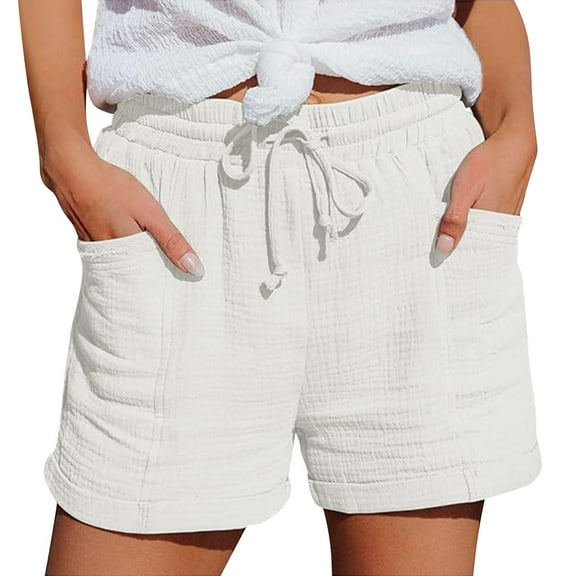 Bovemsi Thigh Society Cooling Shorts for Women Fashion Casual High Waist Pants Straight Leg Sports Loose Hiking Shorts