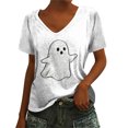 thumbnail image 1 of Bovemsi Tops for Women Trendy Cute V‑Neck Halloween‑Themed Graphic Prints Fashion Outfits Clothes XXXL, 1 of 4
