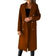 thumbnail image 1 of Bovemsi Trench Coats Long Winter For Women Double Breasted Classic Lapel Outerwear Casual Coat Windbreaker Solid Jackets Fall Winter Clothes XXXL, 1 of 4