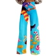 thumbnail image 1 of Bovemsi Wide Leg Pants Woman Women's Spring Autumn Halloween Pumpkin Print Casual Travel Pants, 1 of 9