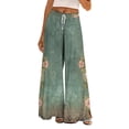 thumbnail image 1 of Bovemsi Wide Leg Pants Woman Women's With Pockets High Waist Adjustable Loose Casual Trousers Business Work Travel Pants, 1 of 6