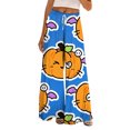 thumbnail image 1 of Bovemsi Wide Leg Pants for Women Printed Casual Pants, Wide Elastic Waist Trousers With Pockets Fashion Outfits Clothes XXXL Blue, 1 of 4