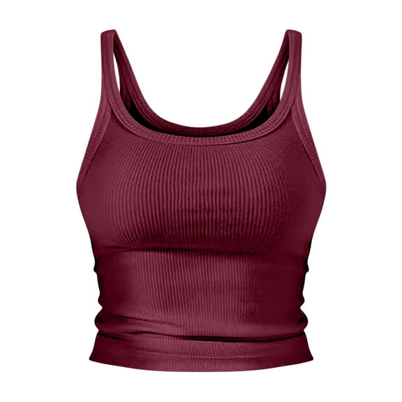 Bovemsi Women's 2025 Summer Fashion Tank - Workout Ribbed Sleeveless High Neck, Beach Vacation Outfit Camisole for Under Clothes