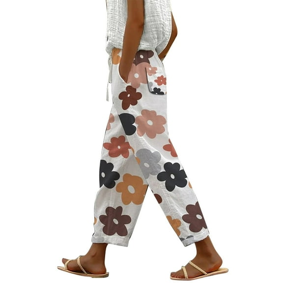 Bovemsi Women's Casual Pants Spring And Summer Drawstring with Pockets