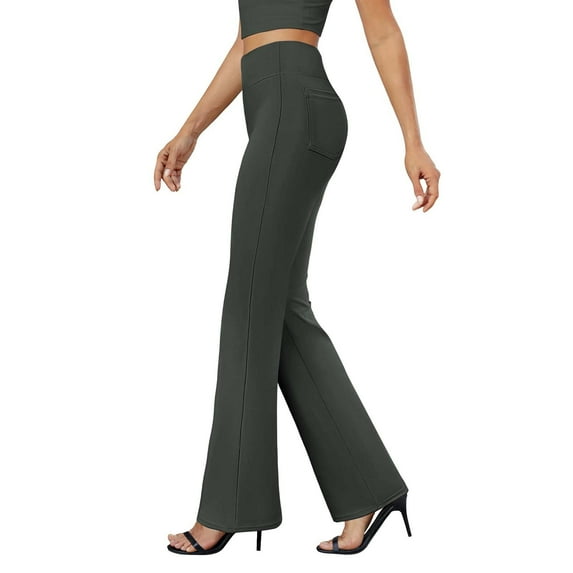 Bovemsi Women's Casual Pants Wide Leg Dress High Waisted Flowy Trousers Business with Pockets