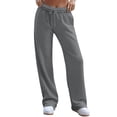 thumbnail image 1 of Bovemsi Women's Casual Pants Wide Leg Inside Drawstring Loose Sweatpants With Fit Fashion with Pockets, 1 of 8