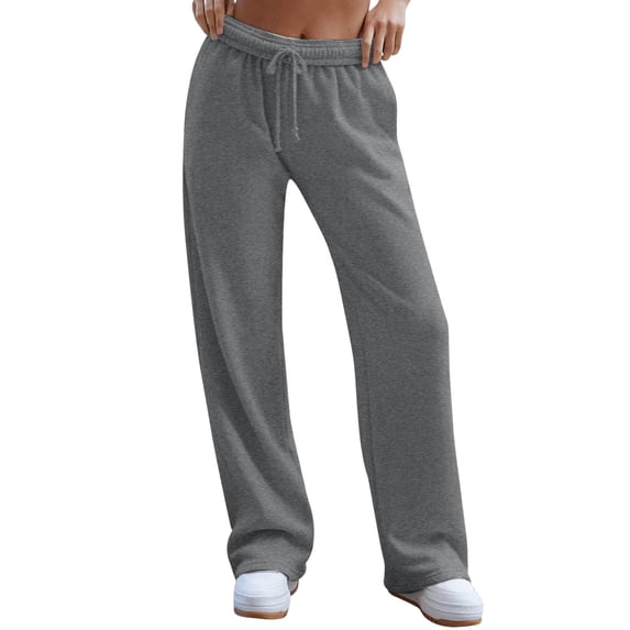 Bovemsi Women's Casual Pants Wide Leg Inside Drawstring Loose Sweatpants With Fit Fashion with Pockets