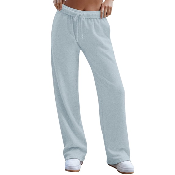 Bovemsi Women's Casual Pants Wide Leg Inside Drawstring Loose Sweatpants With Fit Fashion with Pockets