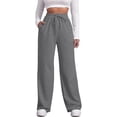 thumbnail image 1 of Bovemsi Women's Casual Pants Women Baggy Drawstring High Waisted Bottom Sweatpants Summer Hiking With Pockets Athletic Pants, 1 of 7