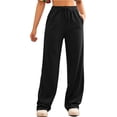 thumbnail image 1 of Bovemsi Women's Casual Pants Women Baggy Drawstring High Waisted Bottom Sweatpants Summer Hiking With Pockets Athletic Pants, 1 of 6